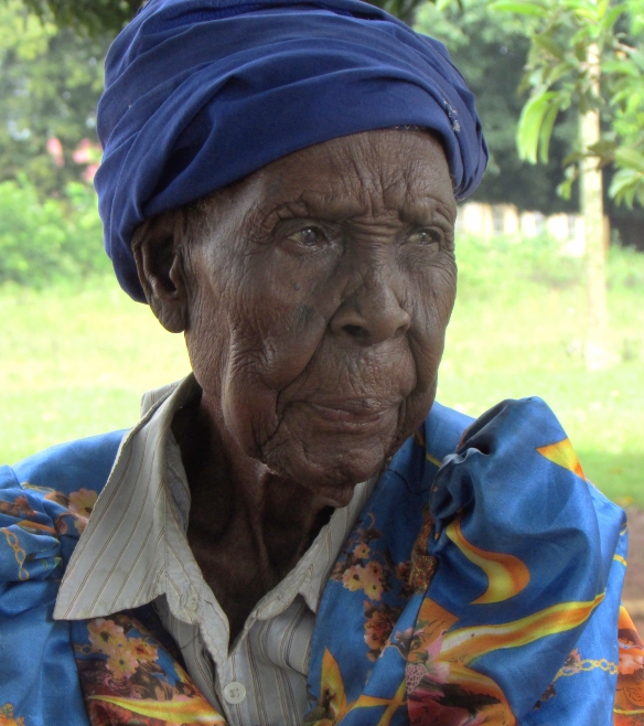 Josephine - October 2013.   Died March 18, 2014 at well over 100 years old. Olimai, Uganda.